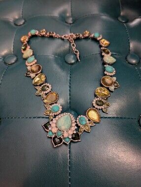 Chloe + Isabel Turquoise and Olive Statement Necklace